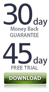 30-day, no-questions-asked, full-money-back guarantee. 45-day free trial.