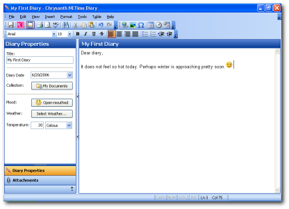 Write diary with a powerful WYSIWYG diary editor